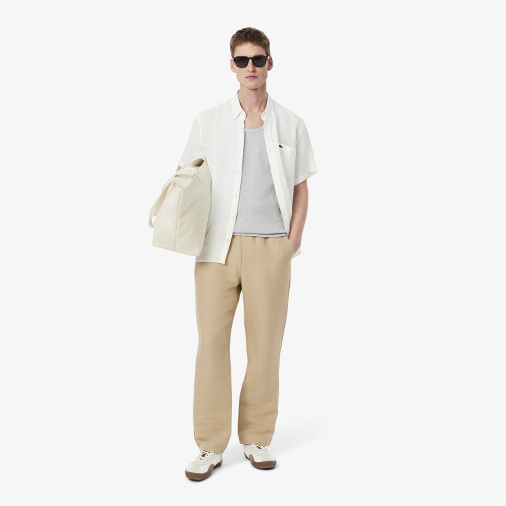 Мужские спортивные брюки Lacoste из смеси льна и вискозы