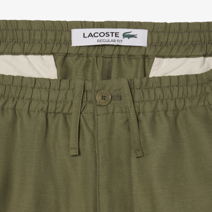 Мужские спортивные брюки Lacoste из смеси льна и вискозы