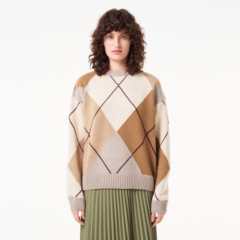 

Женский свитер Lacoste Relaxed Fit, Бежевый