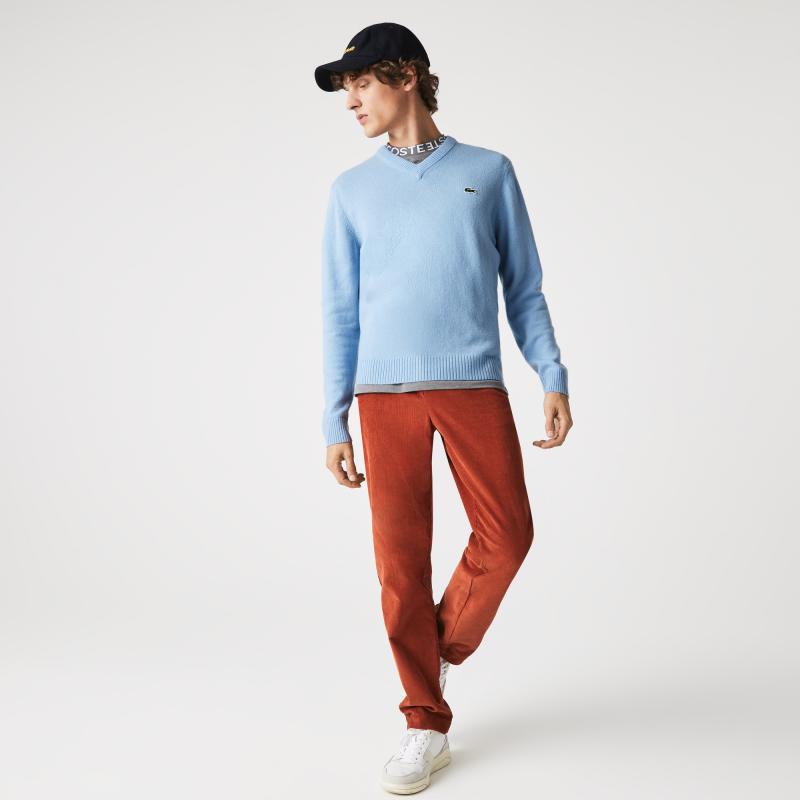 

Мужской шерстяной свитер Lacoste, Голубой