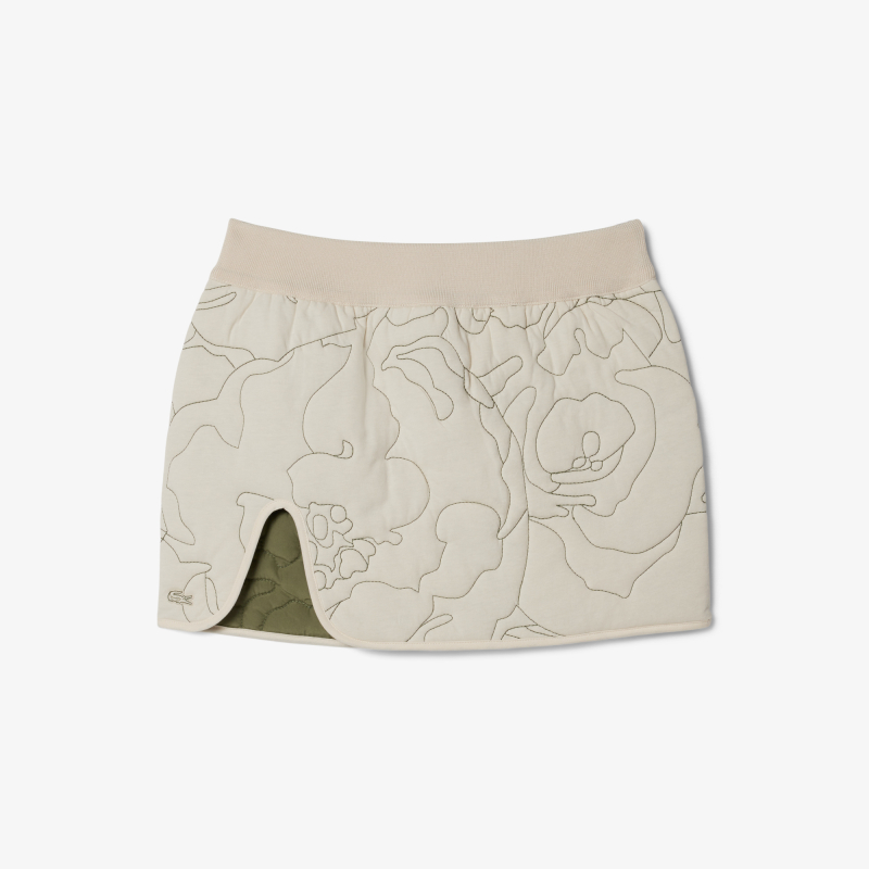 Женская двусторонняя хлопковая юбка Lacoste #JF5192 ID8-хаки