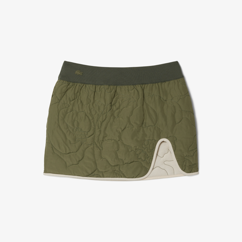 Женская двусторонняя хлопковая юбка Lacoste #JF5192 ID8-хаки