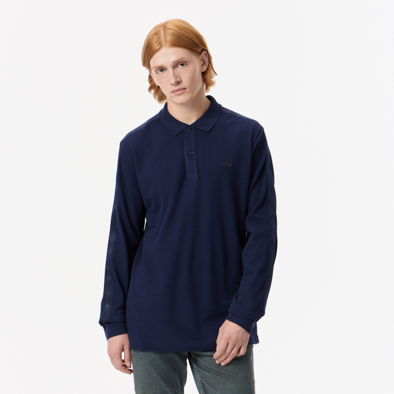 

Мужская хлопковая рубашка-поло Lacoste, Синий