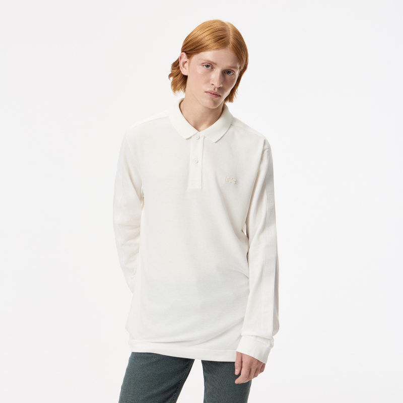 

Мужская хлопковая рубашка-поло Lacoste, Молочный