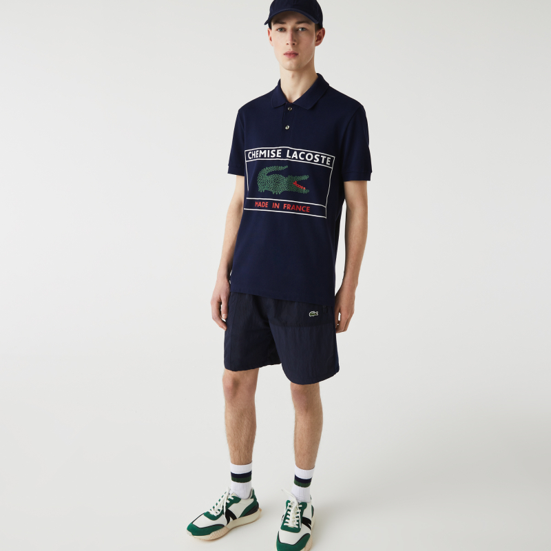 

Мужское поло Lacoste Classic Fit из органического хлопка, Синий