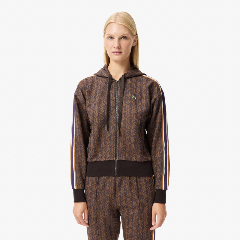 

Женская жаккардовая толстовка Lacoste, Коричневый