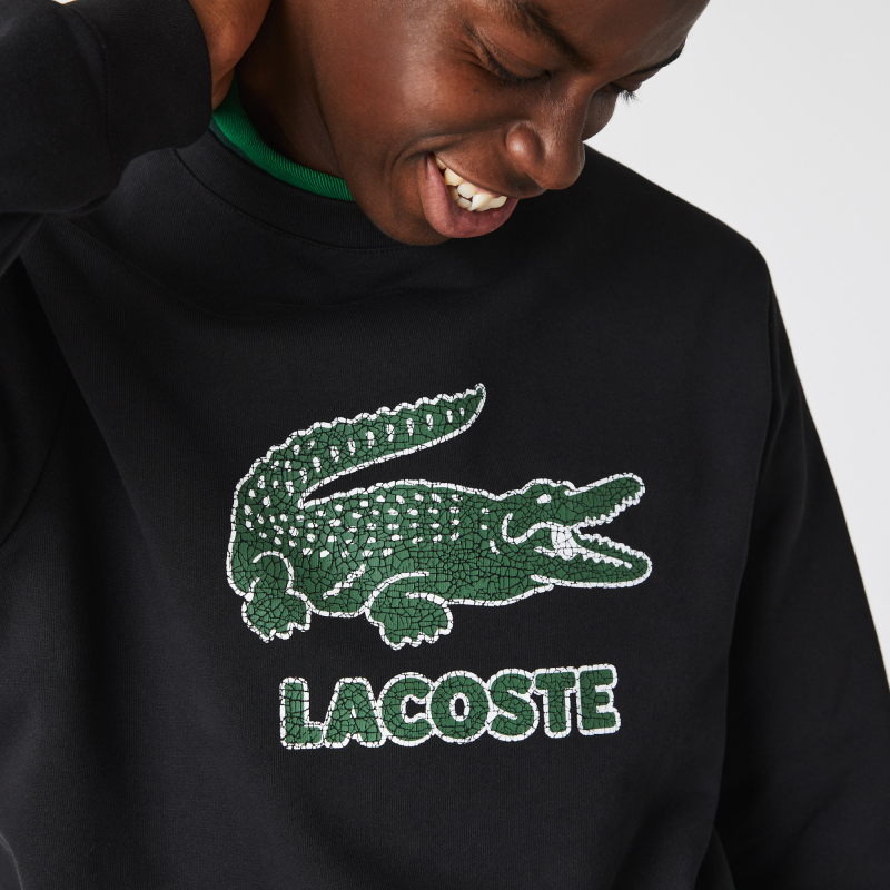 

Хлопковая толстовка Lacoste, Черный