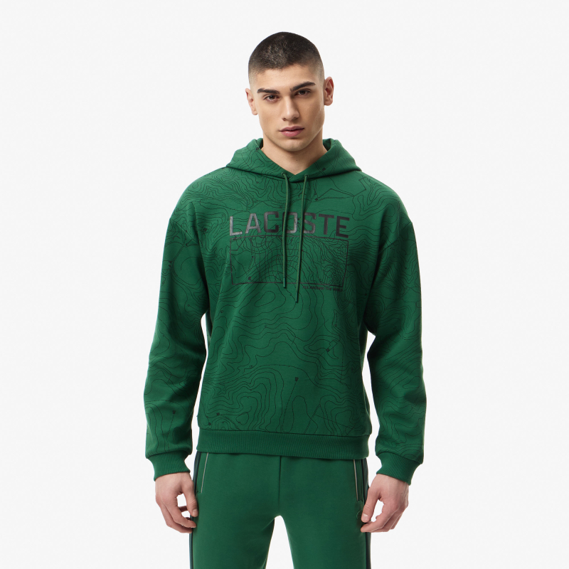 

Мужской хлопковый свитшот Lacoste OVERSIZE FIT, Зелёный