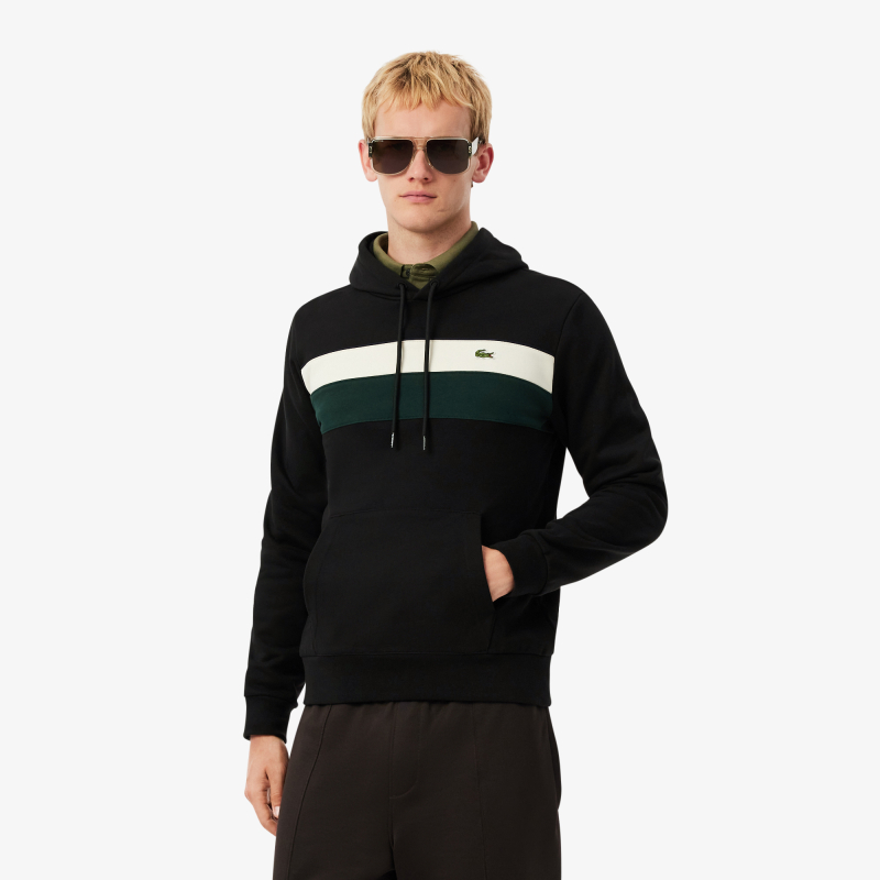 

Мужской хлопковый свитшот Lacoste, Чёрный