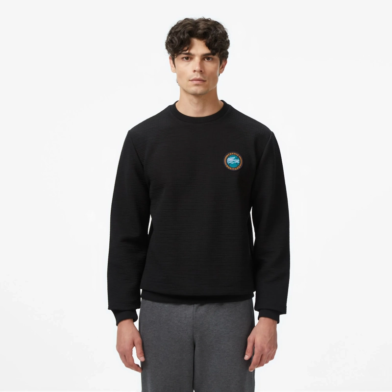 

Мужской лонгслив Lacoste Tennis Heritage Regular Fit, Чёрный