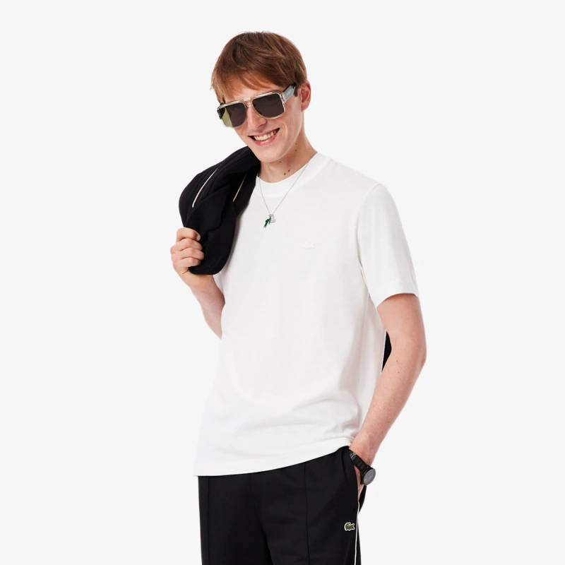 

Мужская хлопковая Футболка Lacoste Classic Fit, Белый