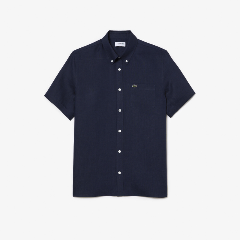 Мужская льняная рубашка Lacoste