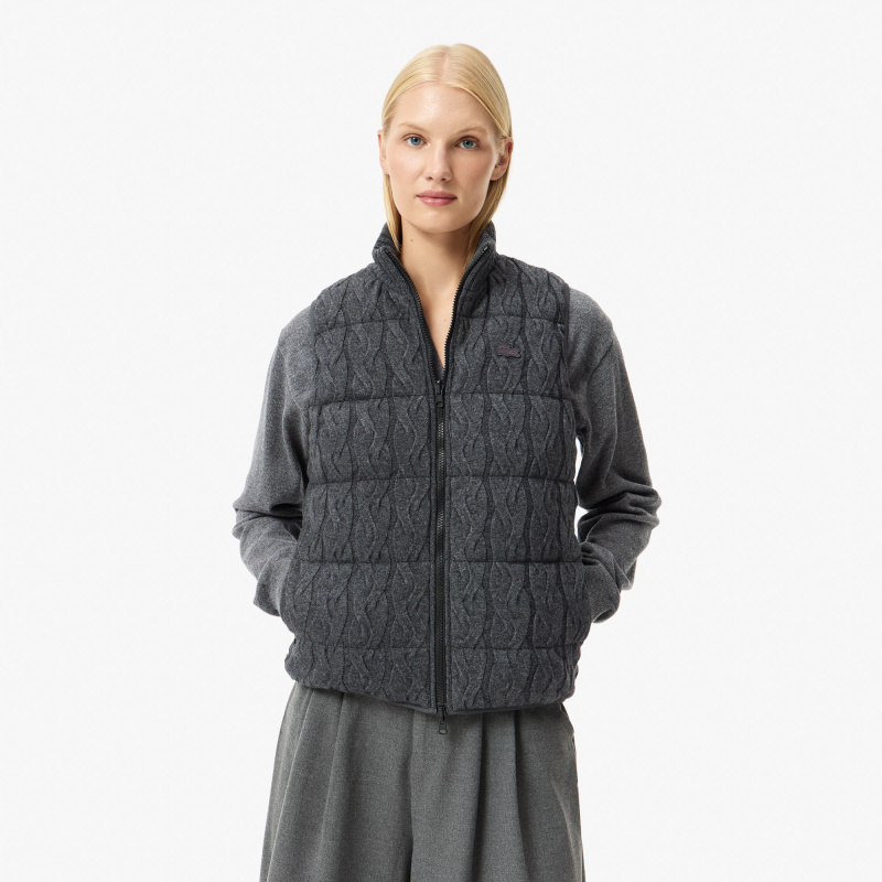 Женский утепленный двусторонний жилет Lacoste
