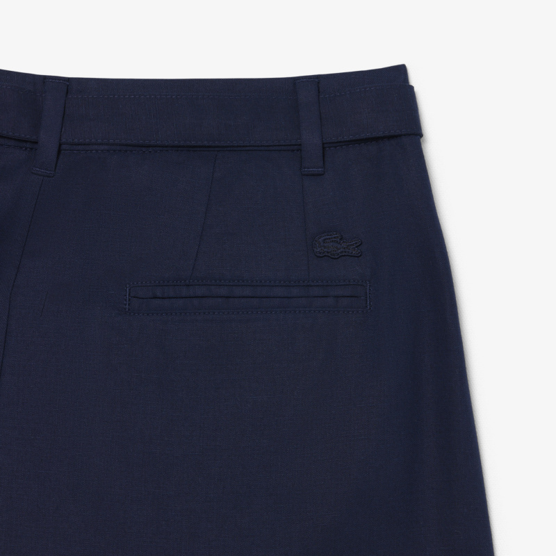 Женские шорты Lacoste из смеси льна