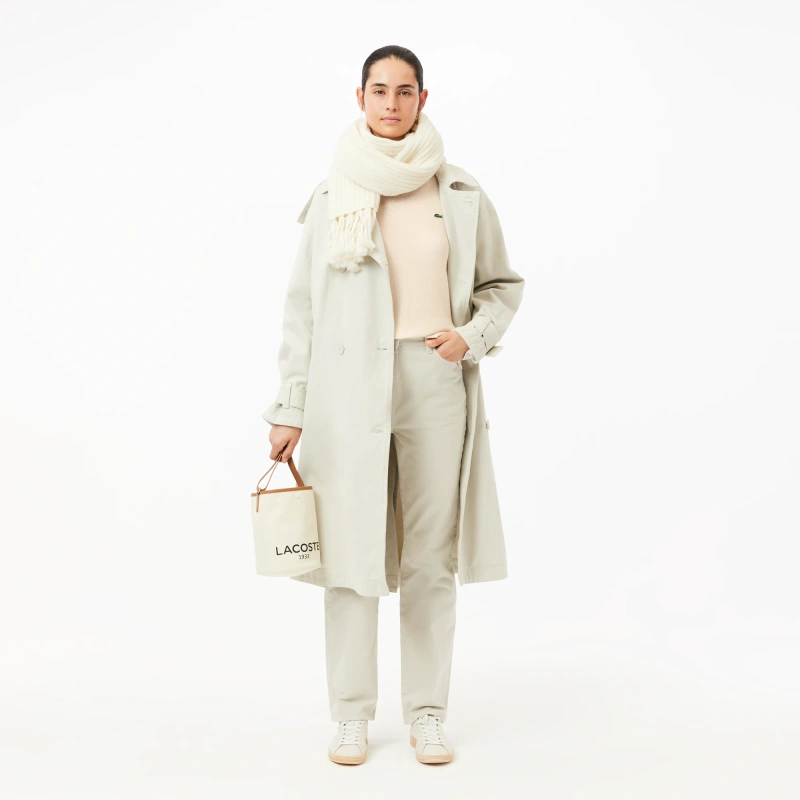 Женский шерстяной свитер Lacoste с круглым вырезом