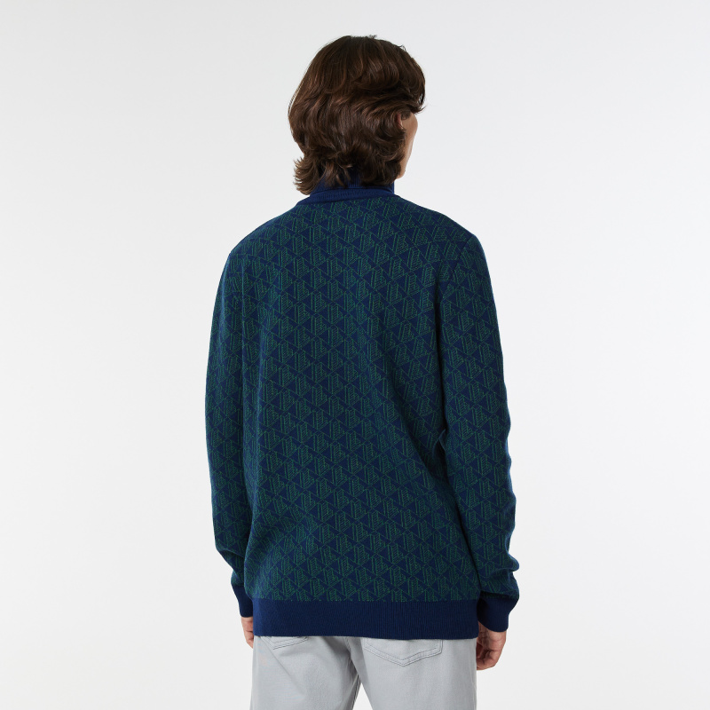 Мужской свитер Lacoste Contrast Collar Monogram