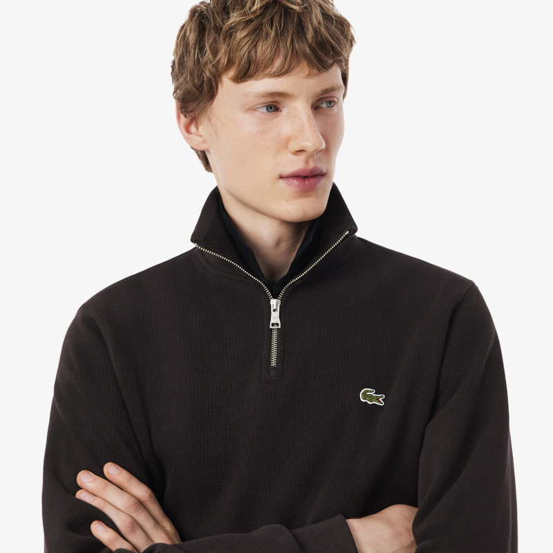 Мужская толстовка Lacoste на молнии с высоким воротом