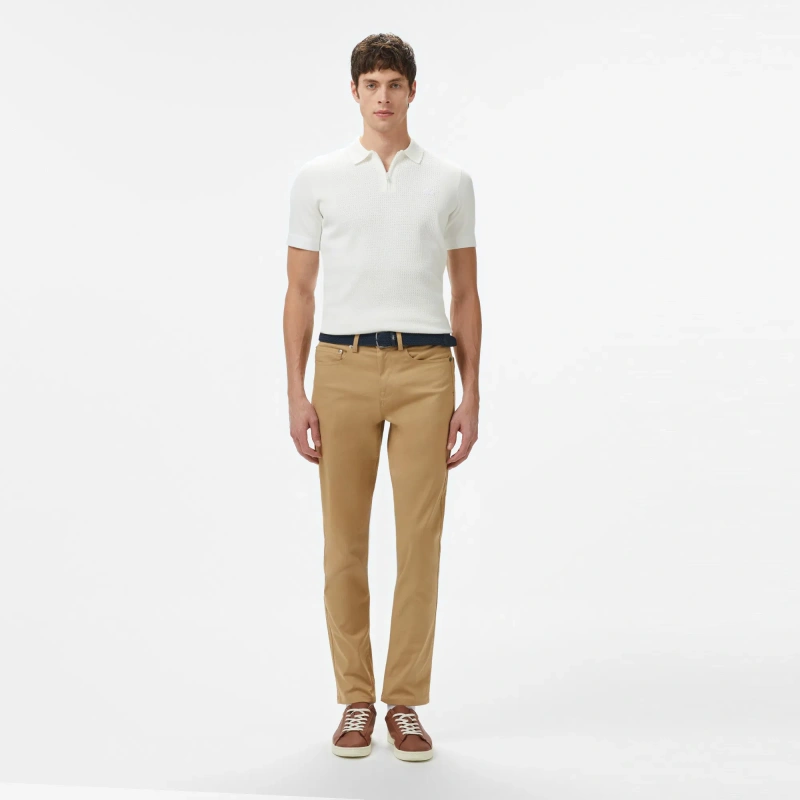 Мужское трикотажное поло Lacoste из хлопка