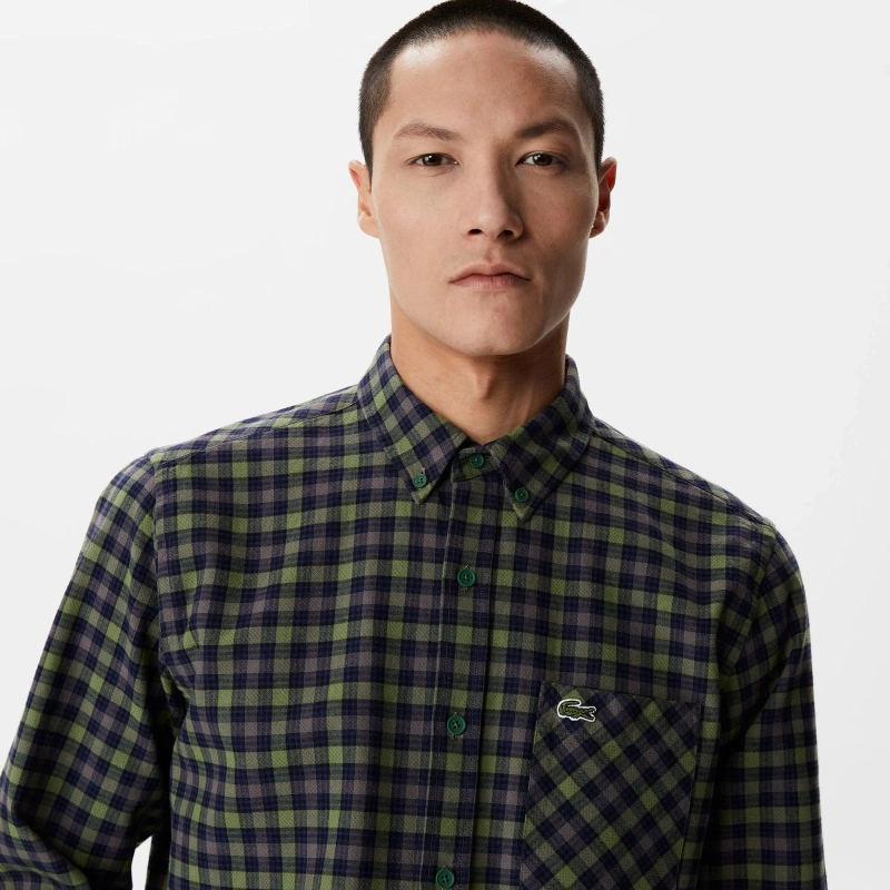 Мужская хлопковая рубашка Lacoste Regular Fit