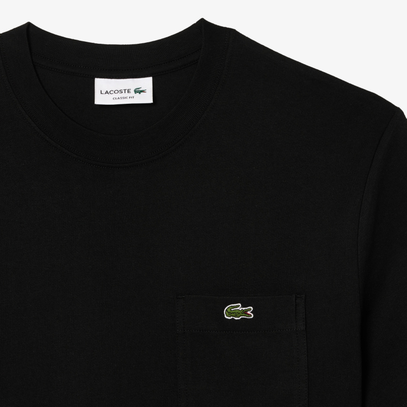 Мужская футболка Lacoste из хлопка с нагрудным карманом