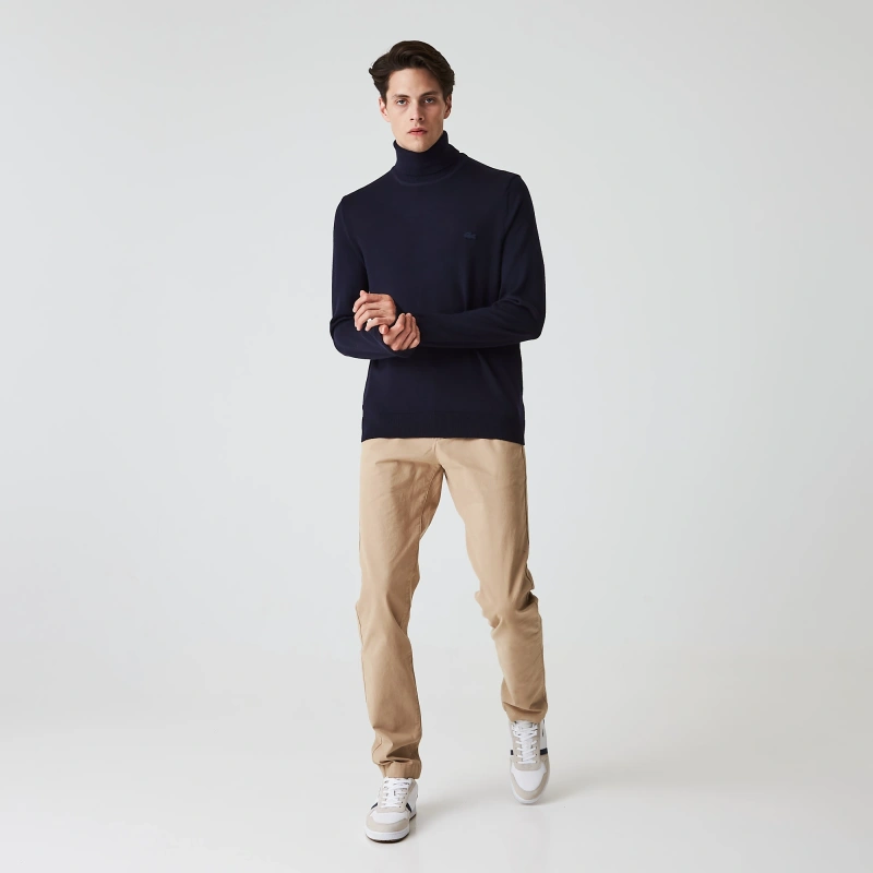 Мужская водолазка Lacoste из мериносовой шерсти