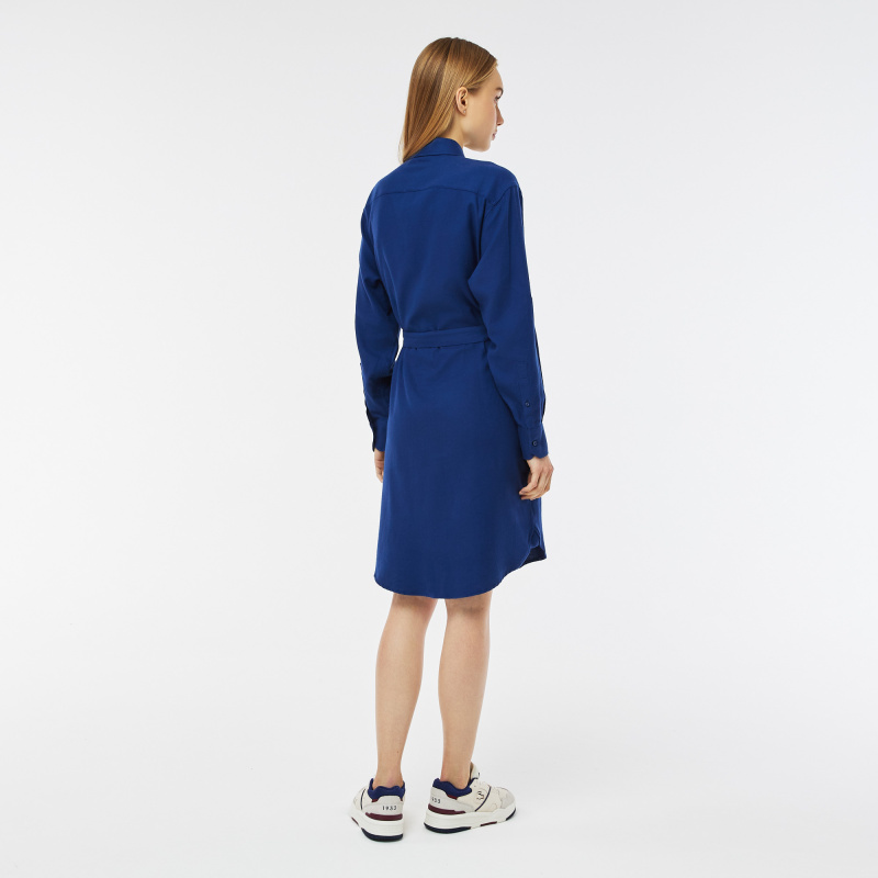 Платье Lacoste стандартного кроя с длинными рукавами и поясом