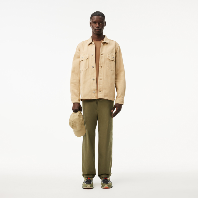 Мужская хлопковая футболка Lacoste с коротким рукавом