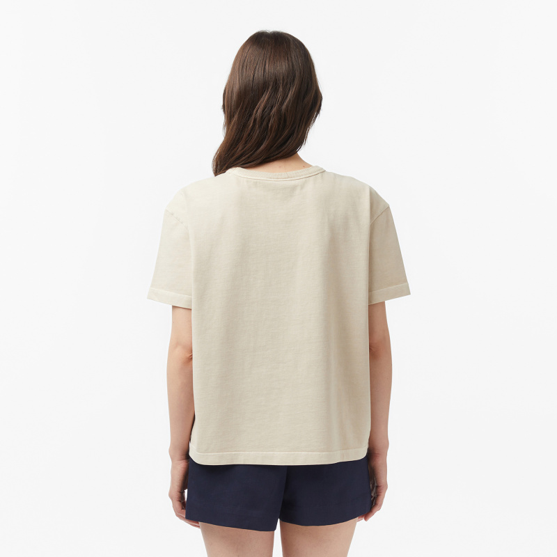 Женская хлопковая футболка Lacoste