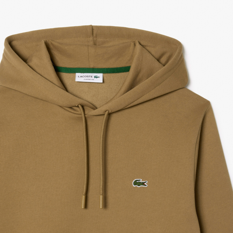 Мужское худи Lacoste классического кроя с флисом