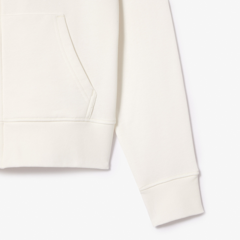 Женская флисовая толстовка Lacoste с капюшоном на молнии