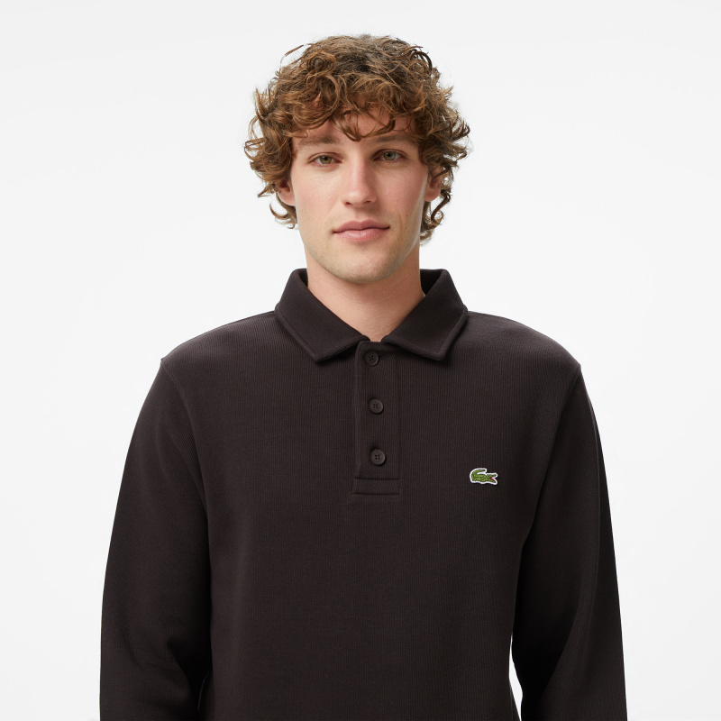 Мужская толстовка Lacoste с воротником-поло из хлопка