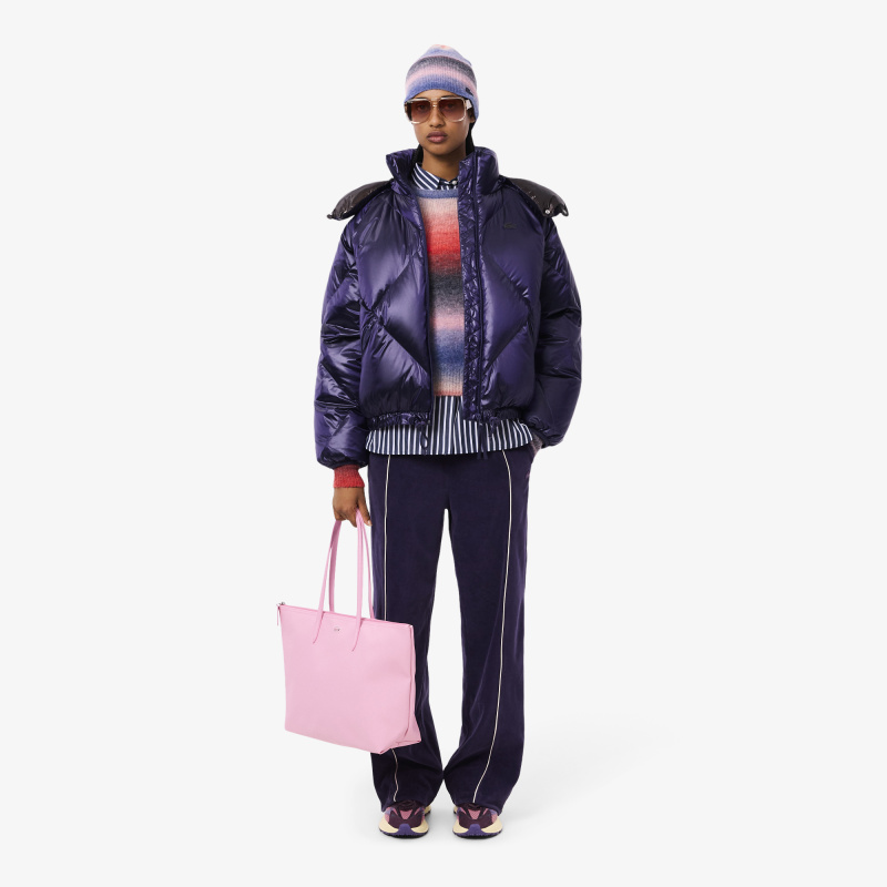 Женский дутый короткий пуховик Lacoste OVERSIZE FIT