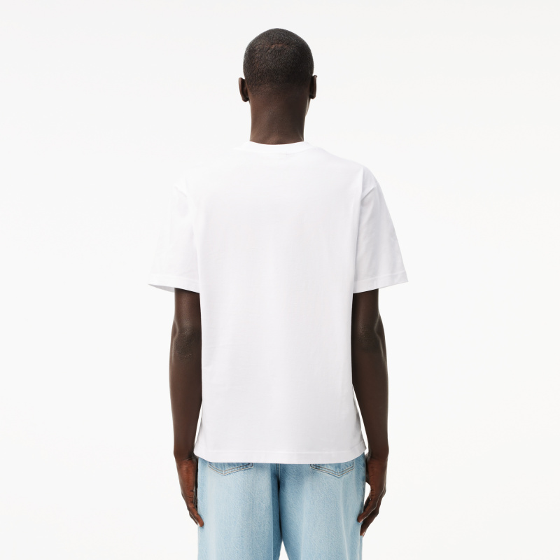 Мужская хлопковая футболка Lacoste с коротким рукавом