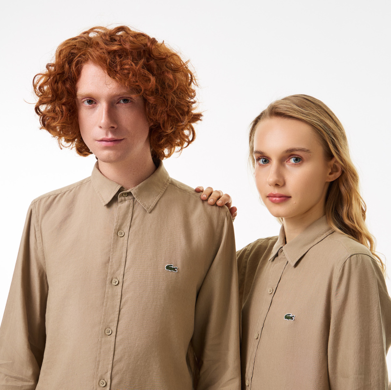 Мужская рубашка Lacoste из смеси льна