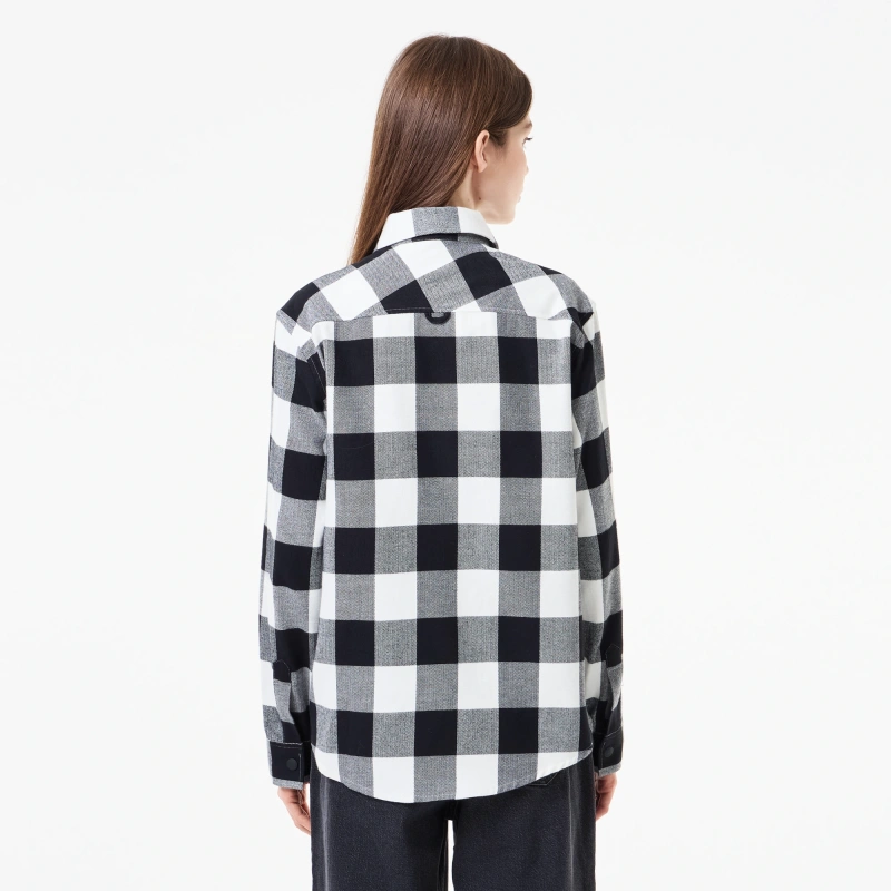 Женская хлопковая рубашка Lacoste в клетку