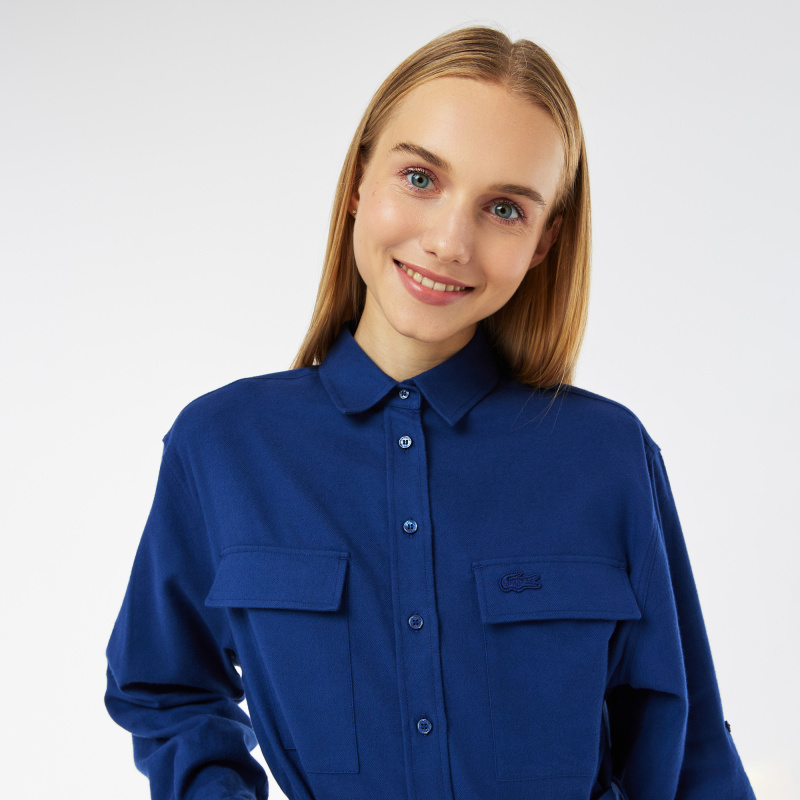 Платье Lacoste стандартного кроя с длинными рукавами и поясом