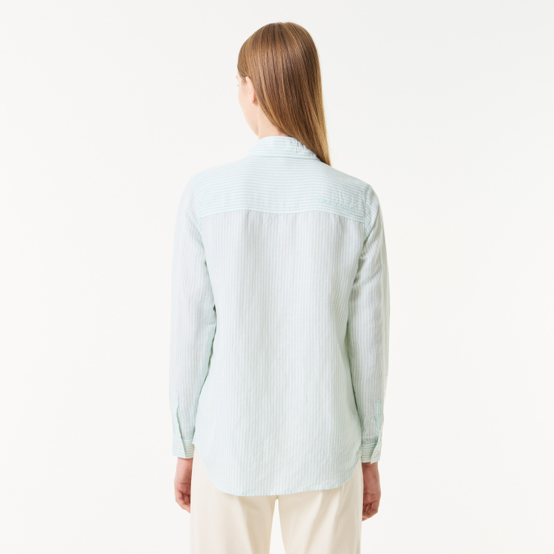 Женская лёгкая рубашка Lacoste из льна