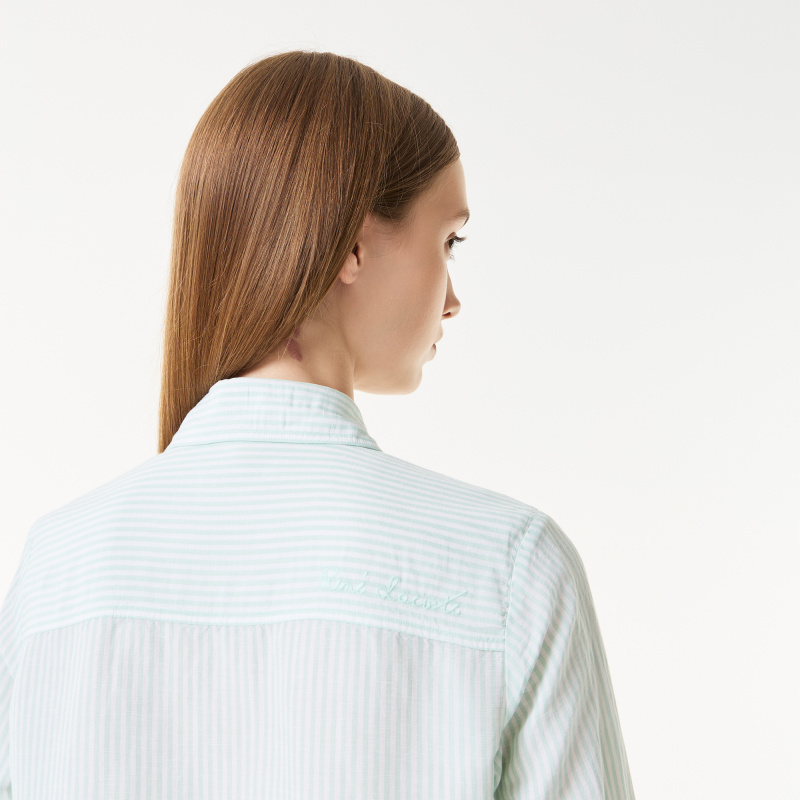 Женская лёгкая рубашка Lacoste из льна