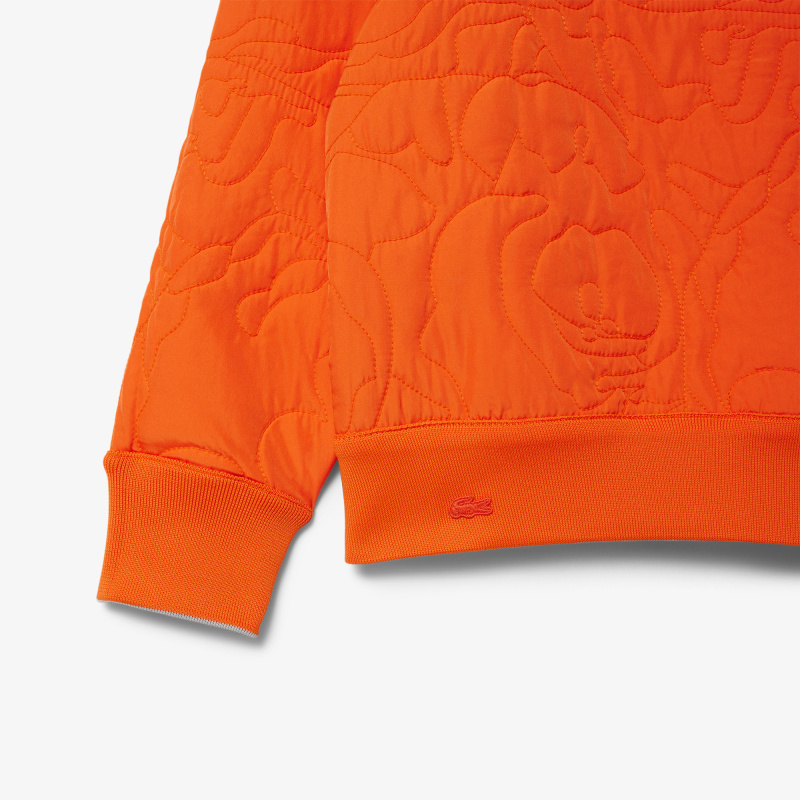 Женская двусторонняя толстовка Lacoste с вышивкой