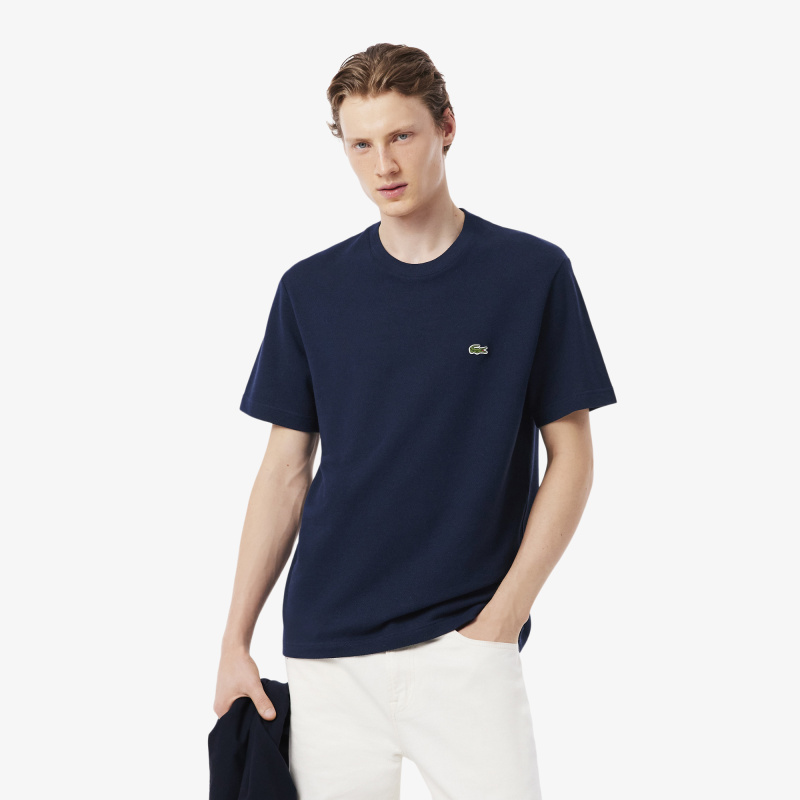 Мужская хлопковая футболка Lacoste из смеси льна