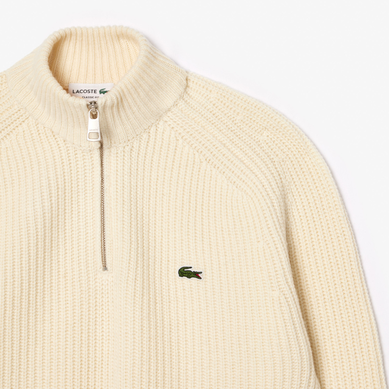 Мужской свитер Lacoste из овечьей шерсти на молнии