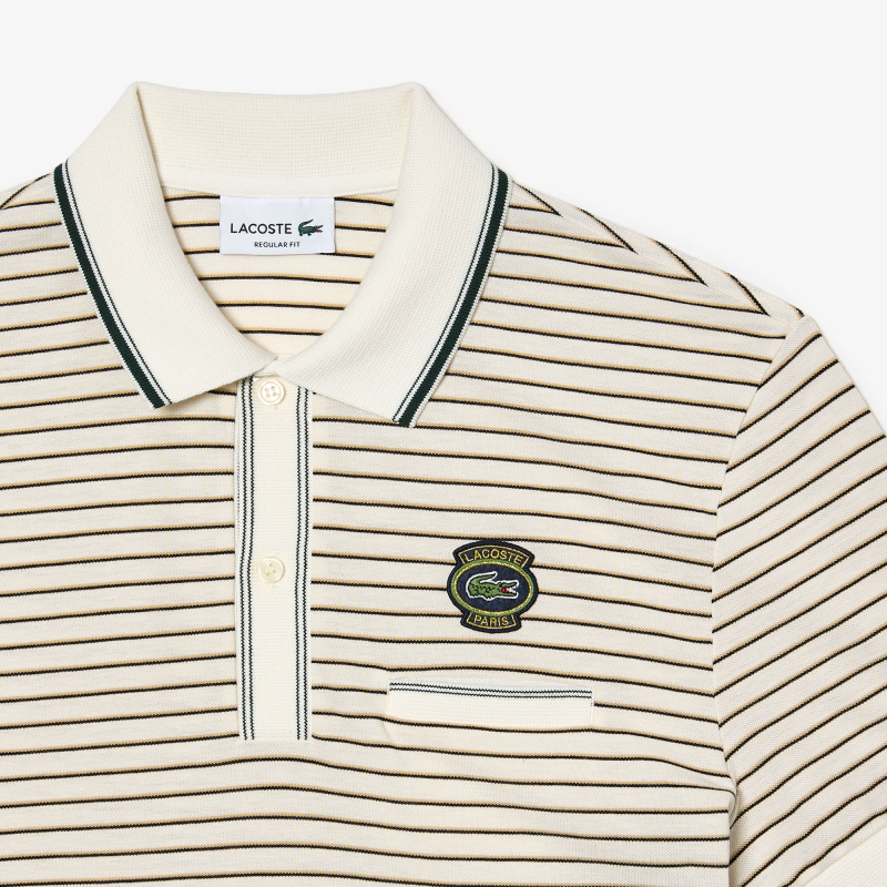 Мужское поло Lacoste в полоску