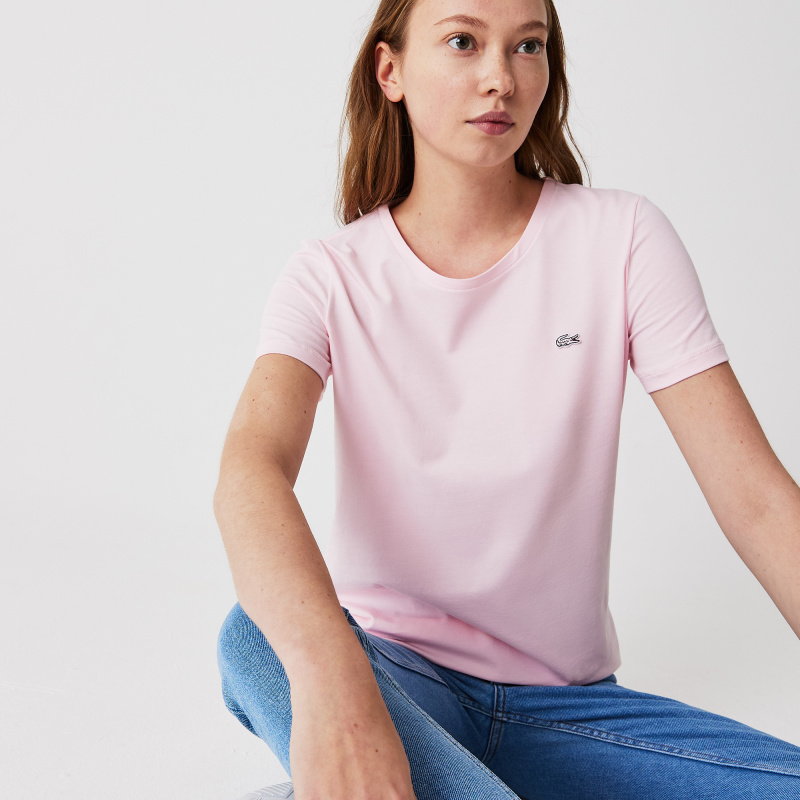 Женская футболка Lacoste приталенного кроя