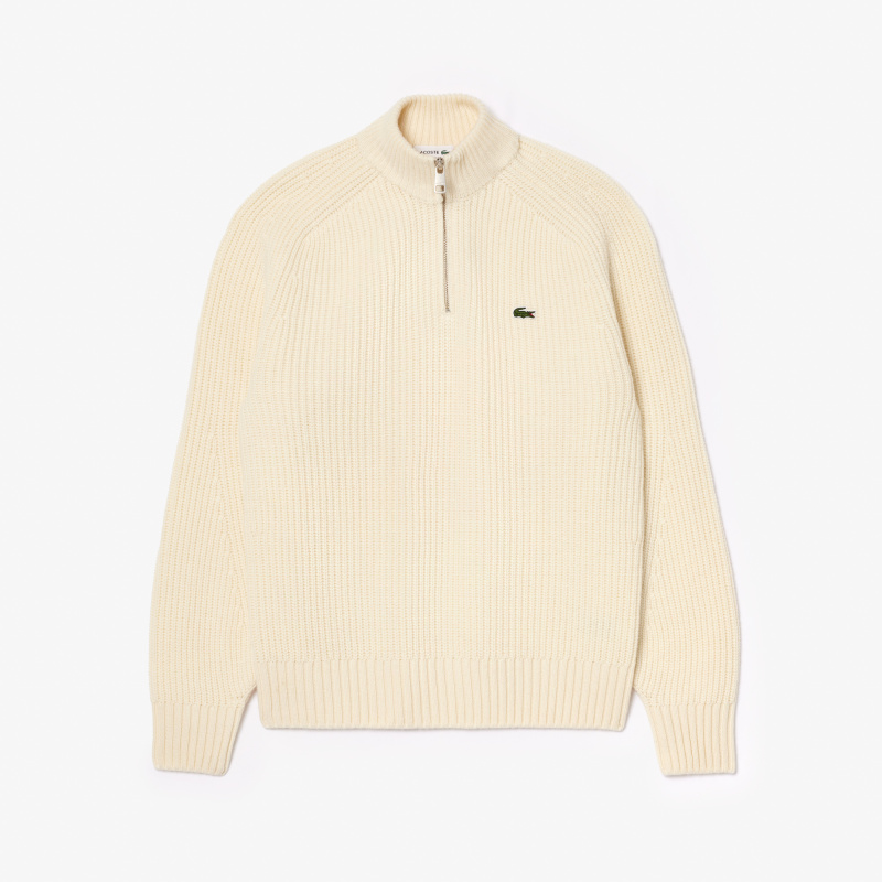 Мужской свитер Lacoste из овечьей шерсти на молнии
