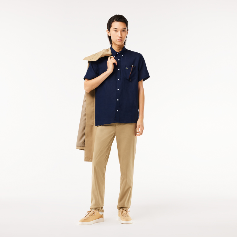 Мужская льняная рубашка Lacoste