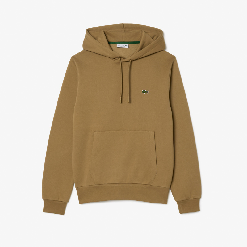 Мужское худи Lacoste классического кроя с флисом