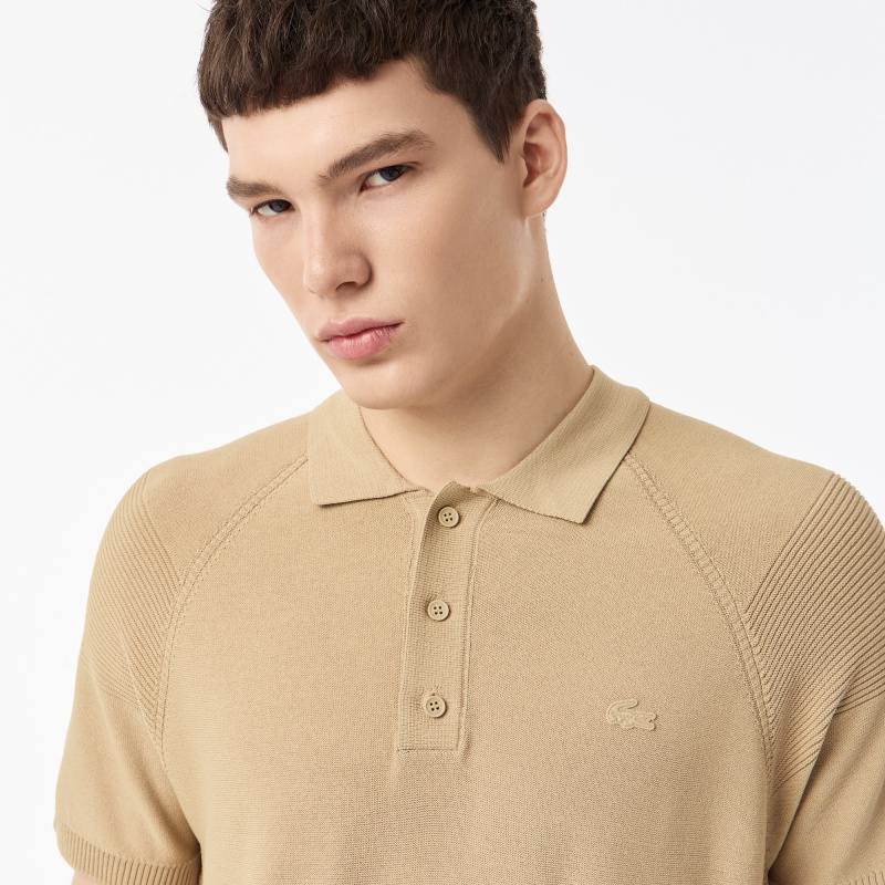 Мужское тёплое трикотажное поло Lacoste