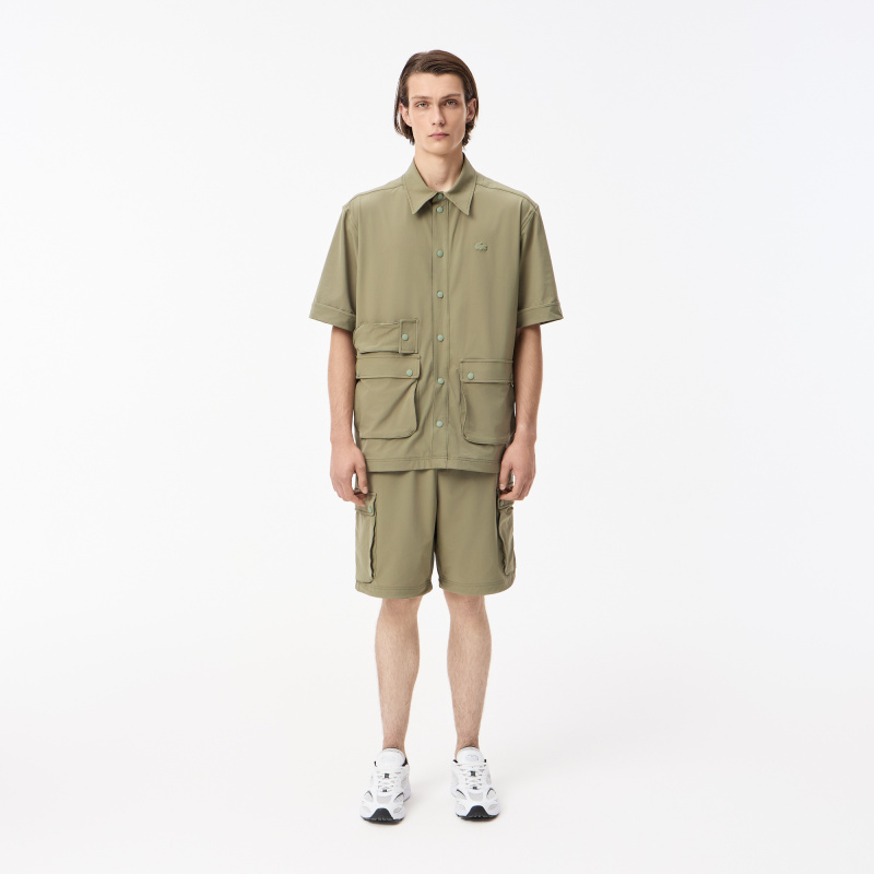 Мужская рубашка Lacoste с коротким рукавом и тремя карманами