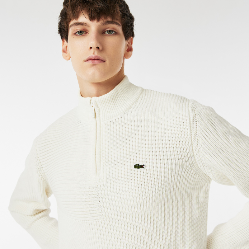 Мужской хлопковый свитер Lacoste на молнии
