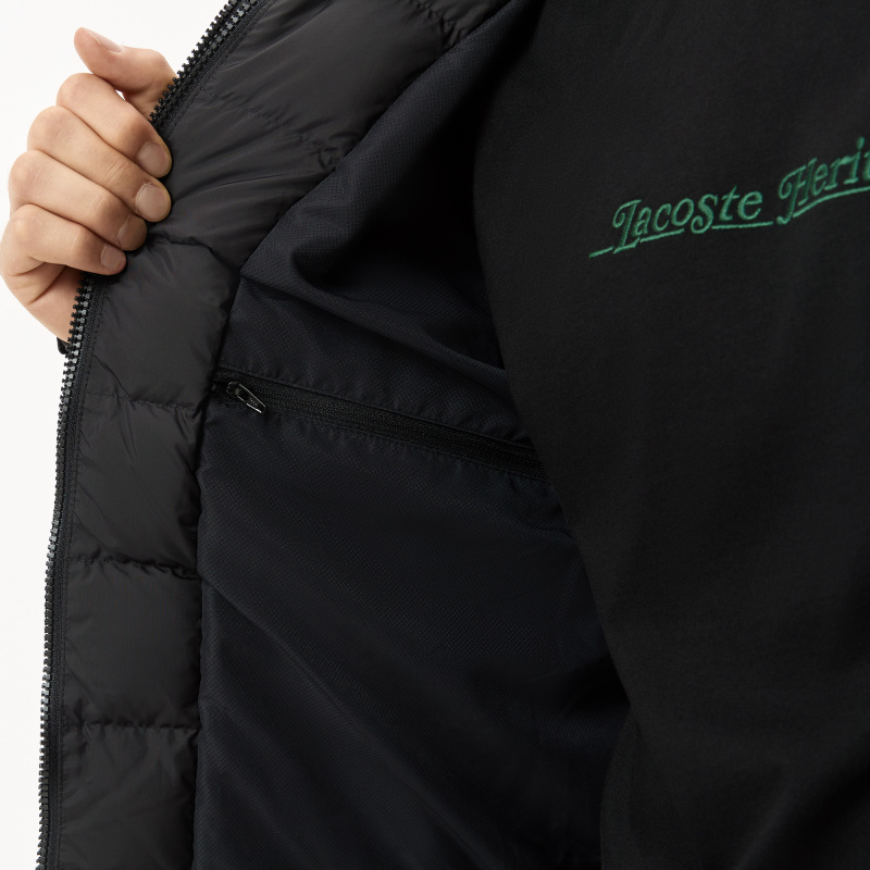 Мужской стёганый пуховик Lacoste с капюшоном